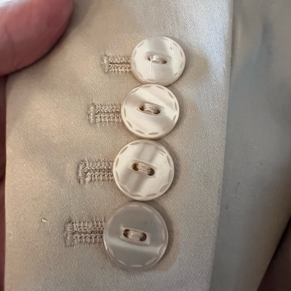 Prague Khaki Women’s Cotton Blend Blazer With One Bottom Closure Size 6 - Picture 6 of 10